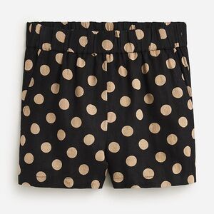 J. Crew Tropez polka dot short in dot linen
